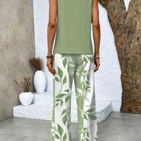 Ratchel | Modisches Damen-Set mit bedrucktem Top und passender Hose