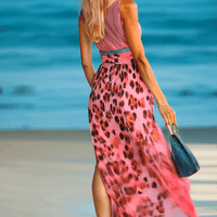 Lony | Halterneck-Maxikleid mit Leopardenmuster