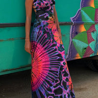 Talie | Tie-Dye Maxikleid mit Rückenschnürung