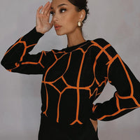 Thora | Trendige Netzbluse mit Muster