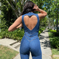 Kristy | Figurbetonter Denim-Jumpsuit