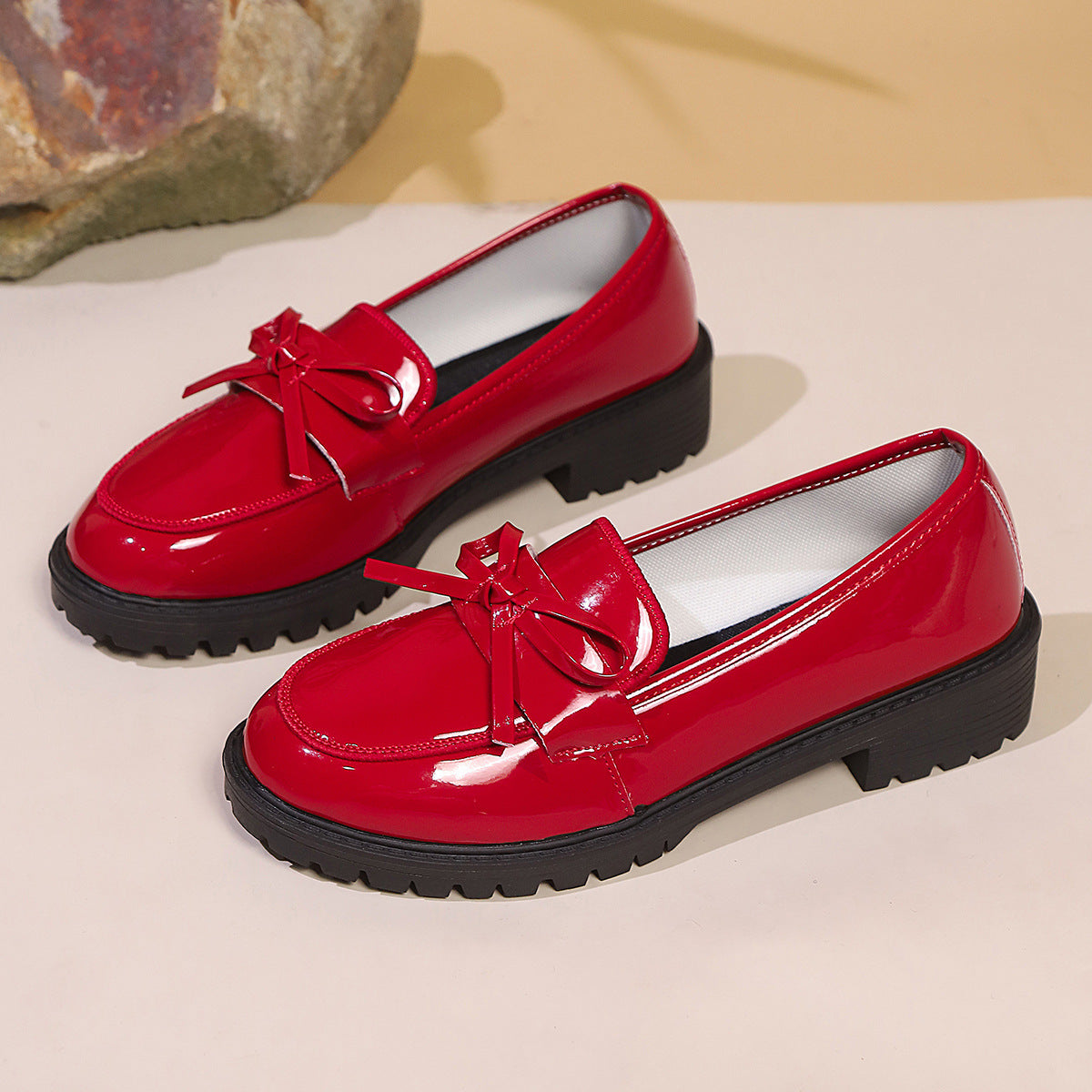 Kina | Damen-Loafers mit Blockabsatz