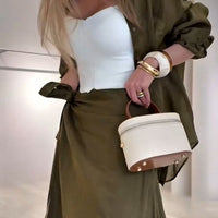 Neina | Zweiteiliges Set: Langarmshirt und Rock