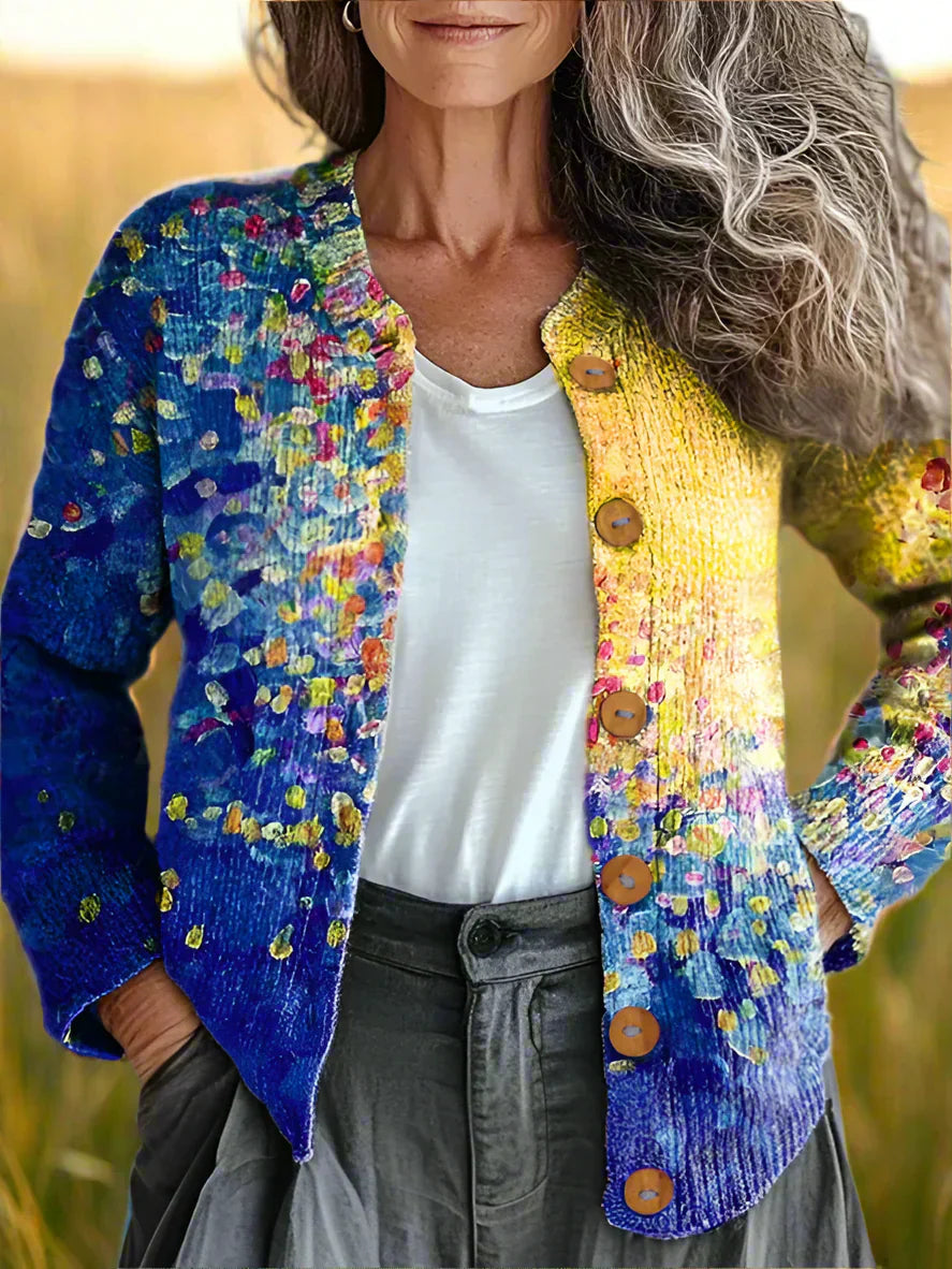 Josephine | Stylische Patchwork-Strickjacke für Damen