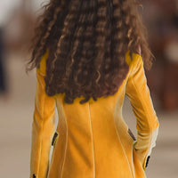 Jeanisa | Samtjacke mit Stickerei