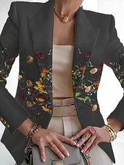 Scarlet™ | Lässige Langarm-Blumen-Anzugjacke für Damen