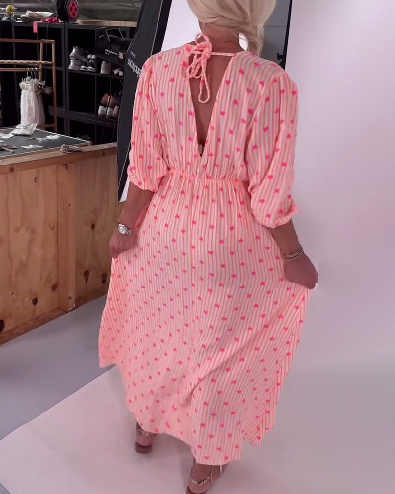 Maisy | elegantes Kleid mit Herzmuster