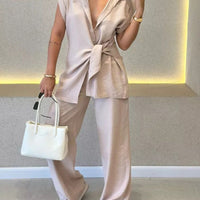 Emerie™ | Elegantes ärmelloses Set mit hochtaillierter Hose