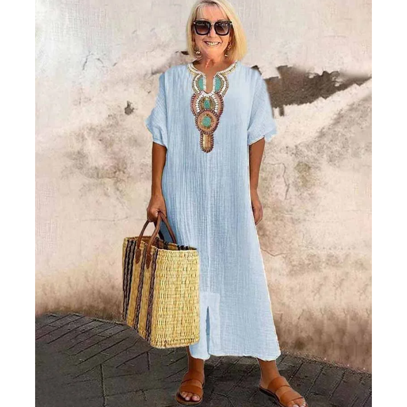 Nell | Tunika-Kleid mit Ethno-Print