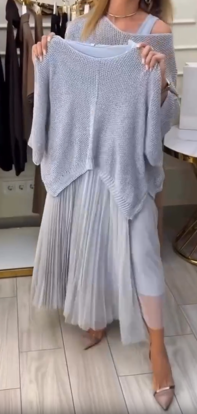 Shalyn | Set aus Mesh-Jumpsuit und Top