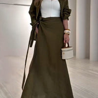 Neina | Zweiteiliges Set: Langarmshirt und Rock