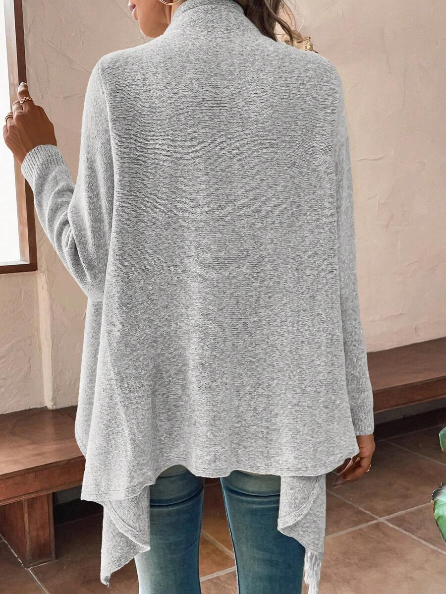 Erva | Strickjacke mit Fransen und Knöpfen