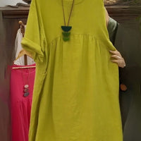 Grace | modisches Kleid aus Baumwolle und Leinen für Damen