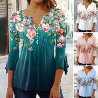 Tilly | modisches V-Ausschnitt-Shirt mit einzigartigem Print