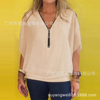 Shine | Elegantes Blusenshirt mit Reißverschluss