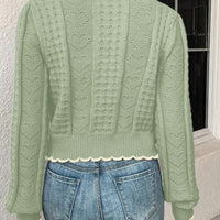 Fena | Damenstrickjacke mit kontrastierenden Bündchen