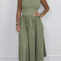 Itzel | Ärmelloses Midikleid mit Schlagseite