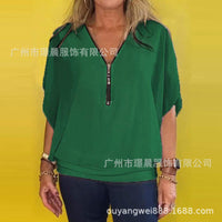 Shine | Elegantes Blusenshirt mit Reißverschluss