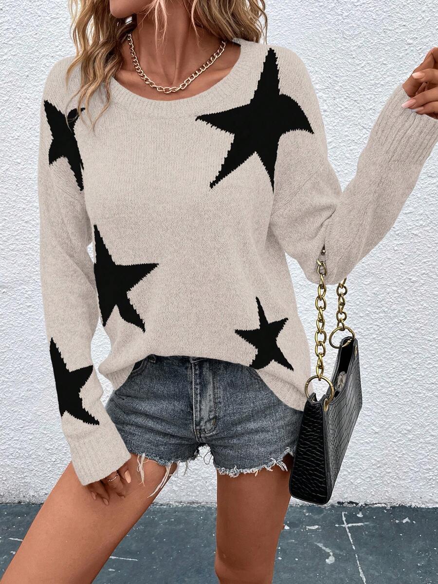 Haira | Oversized-Pullover im europäischen Stil