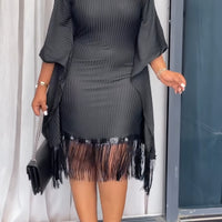 Sandy | Figurschmeichelndes Rippenkleid