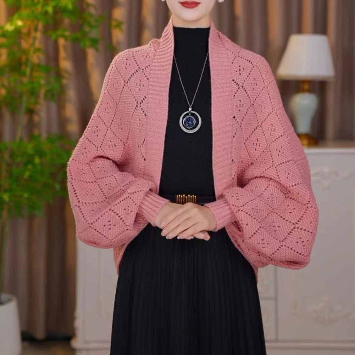 Samirra | Strick-Cardigan mit Ajourmuster