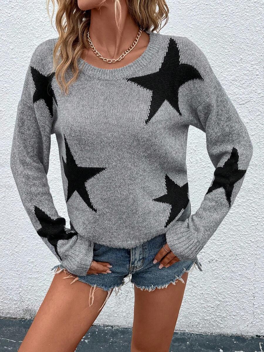 Haira | Oversized-Pullover im europäischen Stil