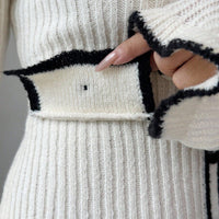 Evalyn | Elegantes Strickkleid mit Vintage-Kragen