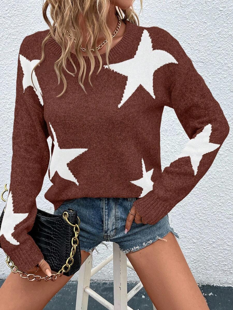 Haira | Oversized-Pullover im europäischen Stil