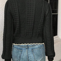 Fena | Damenstrickjacke mit kontrastierenden Bündchen