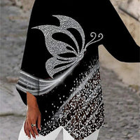 Zella | Bedrucktes Top mit Rundhalsausschnitt und langen Ärmeln