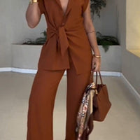 Emerie™ | Elegantes ärmelloses Set mit hochtaillierter Hose