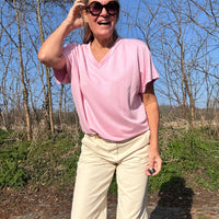 Sam | Stylisches Top mit Kartuschenmuster