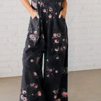 Meena | Geblümter Denim-Overall