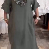 Kora™ | Maxikleid aus Baumwolle mit Schlitz und Taschen