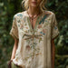 Ruby™ | Elegante Bluse mit Vintage-Blumenmuster