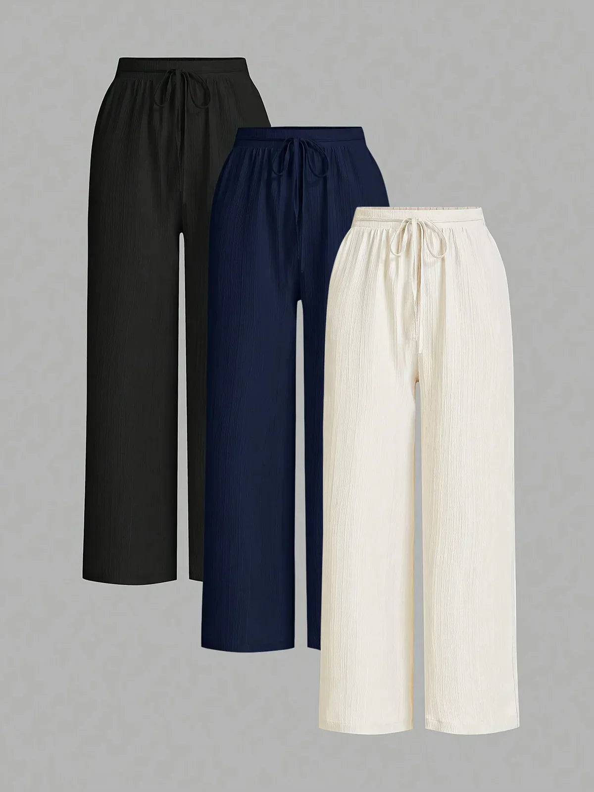 Demi | praktischer 3er-Pack Bundfaltenhosen für Damen