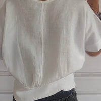 Nadia™ | Einfaches T-Shirt mit mittellangen Ärmeln