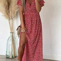 Everly | elegantes Maxikleid, schmeichelnder V-Ausschnitt.