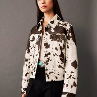 Lianora™ – Gemusterte Lederjacke