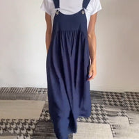 Molly | Lässiges einfarbiges Kleid mit Hosenträgern