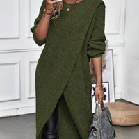 Kiara™ | Langes, Schlichtes Strickkleid für Damen