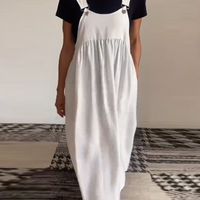Molly | Lässiges einfarbiges Kleid mit Hosenträgern