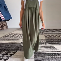 Molly | Lässiges einfarbiges Kleid mit Hosenträgern