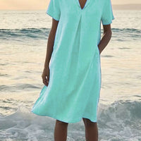 Bela | Kleid mit V-Ausschnitt und Taschen