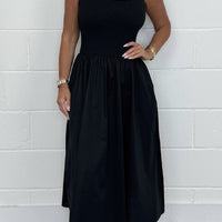 Itzel | Ärmelloses Midikleid mit Schlagseite