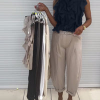 Alexa | modisches ärmelloses Top mit Designer-Akzent