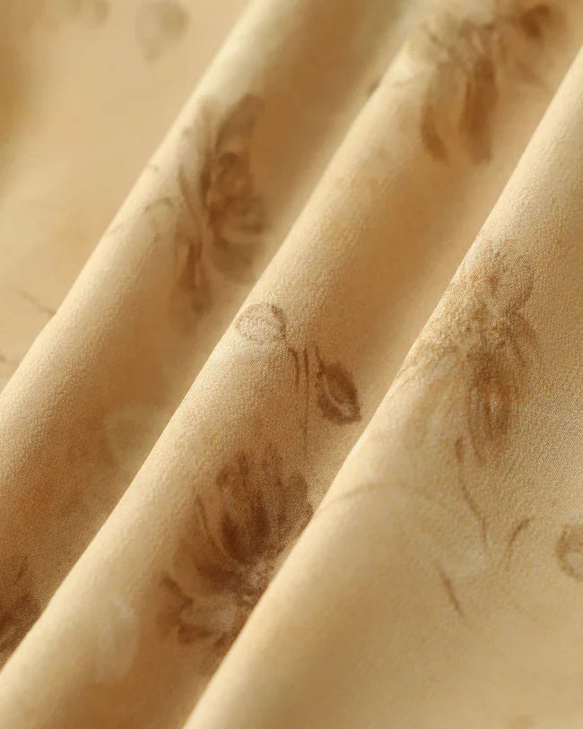 Gavia | Geblümtes Midikleid mit Rüschen und Bindeband