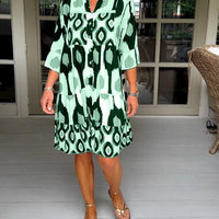 Larisa | Bedrucktes Kleid mit 3/4 Ärmeln