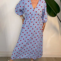 Maisy | elegantes Kleid mit Herzmuster