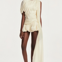 Cyriel | Drapiertes Minikleid mit Schleifenmuster